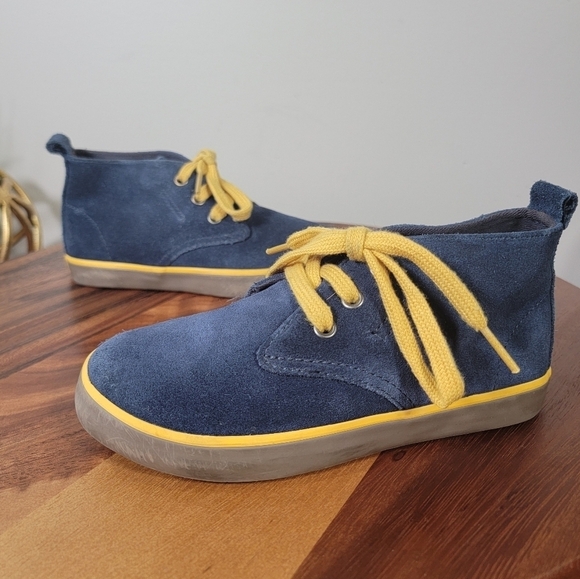 HANNAH ANDERSSON Nils Suede Chukka Boots Hybrid Boot/Sneaker Blue & Gold Size 13 - Picture 9 of 16